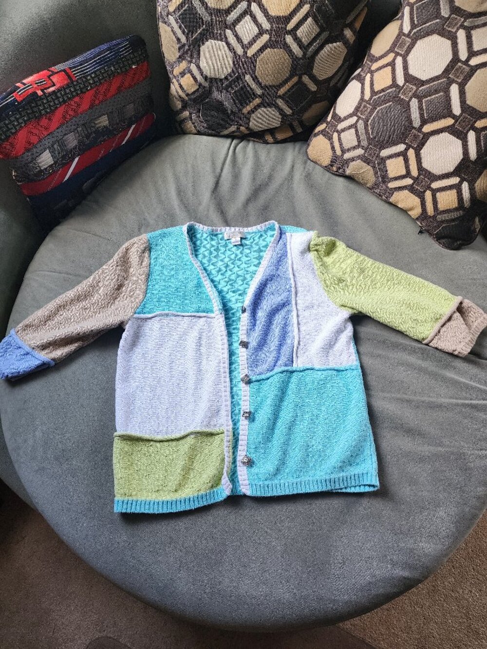 Christopher & Banks Colorful Button-Up Cardigan Sweater | Size L - Picture 1 of 5